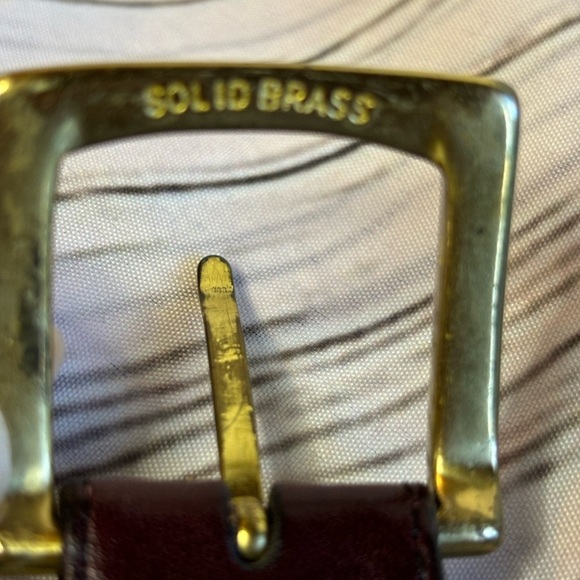 Lands’ End Men’s Dark Burgundy Leather Belt Size 40 - Picture 5 of 7